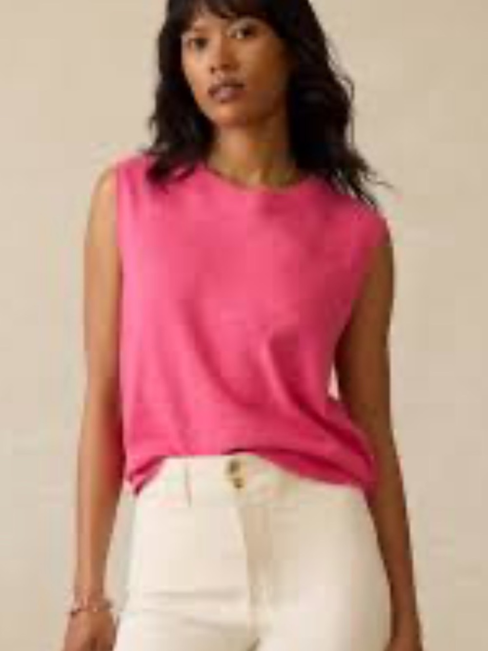 VINEYARD VINES! Sleeveless Pink Knit Top - Women's Casual Layering Tank NWT! L